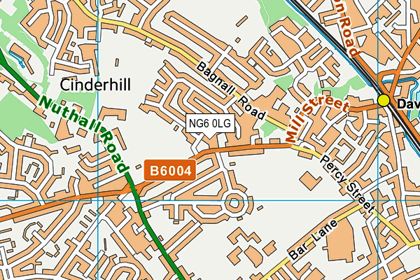 NG6 0LG map - OS VectorMap District (Ordnance Survey) NG6 0LG map - OS VectorMap District (Ordnance Survey)