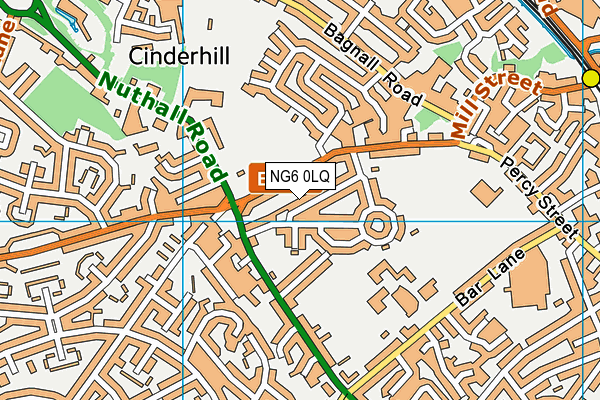 NG6 0LQ map - OS VectorMap District (Ordnance Survey) NG6 0LQ map - OS VectorMap District (Ordnance Survey)