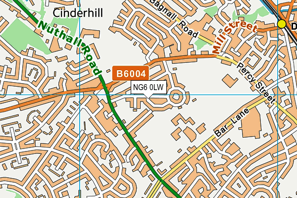 NG6 0LW map - OS VectorMap District (Ordnance Survey) NG6 0LW map - OS VectorMap District (Ordnance Survey)