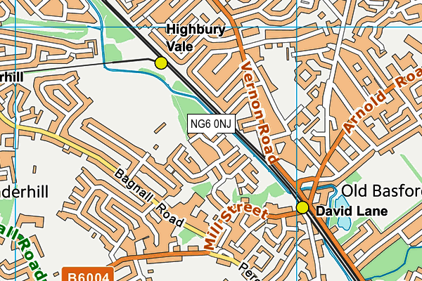 NG6 0NJ map - OS VectorMap District (Ordnance Survey) NG6 0NJ map - OS VectorMap District (Ordnance Survey)