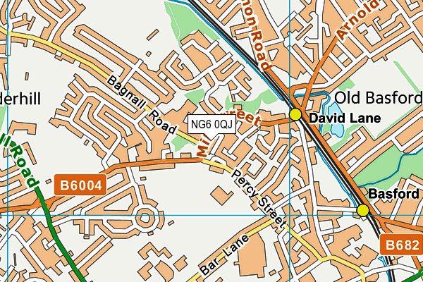 NG6 0QJ map - OS VectorMap District (Ordnance Survey) NG6 0QJ map - OS VectorMap District (Ordnance Survey)