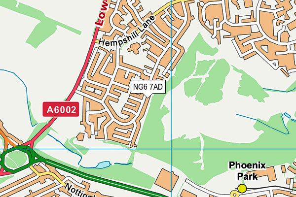 NG6 7AD map - OS VectorMap District (Ordnance Survey) NG6 7AD map - OS VectorMap District (Ordnance Survey)