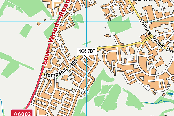 NG6 7BT map - OS VectorMap District (Ordnance Survey) NG6 7BT map - OS VectorMap District (Ordnance Survey)