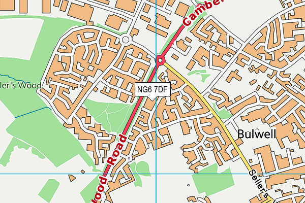 NG6 7DF map - OS VectorMap District (Ordnance Survey) NG6 7DF map - OS VectorMap District (Ordnance Survey)