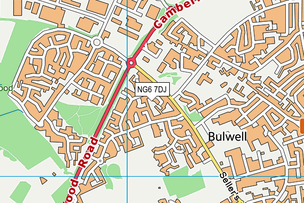 NG6 7DJ map - OS VectorMap District (Ordnance Survey) NG6 7DJ map - OS VectorMap District (Ordnance Survey)