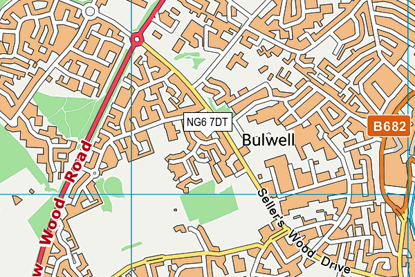NG6 7DT map - OS VectorMap District (Ordnance Survey) NG6 7DT map - OS VectorMap District (Ordnance Survey)