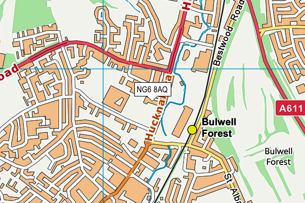 NG6 8AQ map - OS VectorMap District (Ordnance Survey) NG6 8AQ map - OS VectorMap District (Ordnance Survey)