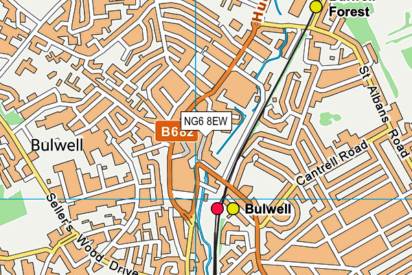 NG6 8EW map - OS VectorMap District (Ordnance Survey) NG6 8EW map - OS VectorMap District (Ordnance Survey)