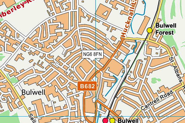 NG6 8FN map - OS VectorMap District (Ordnance Survey) NG6 8FN map - OS VectorMap District (Ordnance Survey)