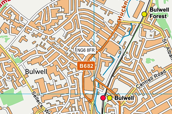 NG6 8FR map - OS VectorMap District (Ordnance Survey) NG6 8FR map - OS VectorMap District (Ordnance Survey)