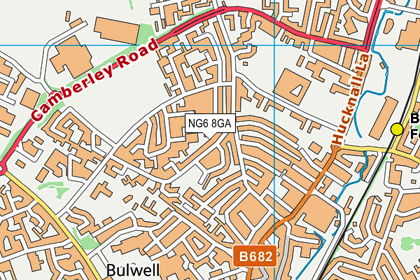 NG6 8GA map - OS VectorMap District (Ordnance Survey) NG6 8GA map - OS VectorMap District (Ordnance Survey)