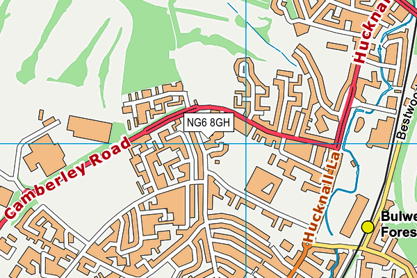 NG6 8GH map - OS VectorMap District (Ordnance Survey) NG6 8GH map - OS VectorMap District (Ordnance Survey)