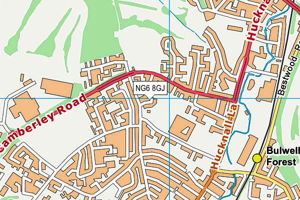 NG6 8GJ map - OS VectorMap District (Ordnance Survey) NG6 8GJ map - OS VectorMap District (Ordnance Survey)