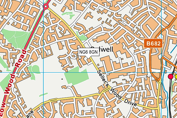 NG6 8GN map - OS VectorMap District (Ordnance Survey) NG6 8GN map - OS VectorMap District (Ordnance Survey)