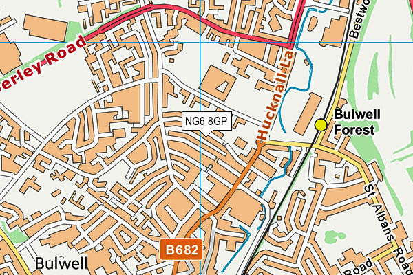 NG6 8GP map - OS VectorMap District (Ordnance Survey) NG6 8GP map - OS VectorMap District (Ordnance Survey)