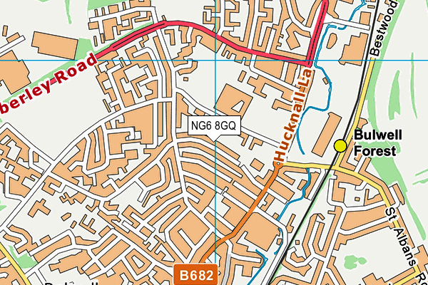 NG6 8GQ map - OS VectorMap District (Ordnance Survey) NG6 8GQ map - OS VectorMap District (Ordnance Survey)