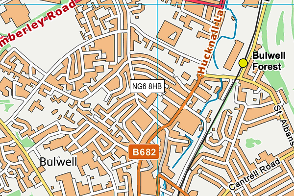 NG6 8HB map - OS VectorMap District (Ordnance Survey) NG6 8HB map - OS VectorMap District (Ordnance Survey)
