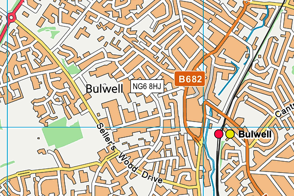 NG6 8HJ map - OS VectorMap District (Ordnance Survey) NG6 8HJ map - OS VectorMap District (Ordnance Survey)