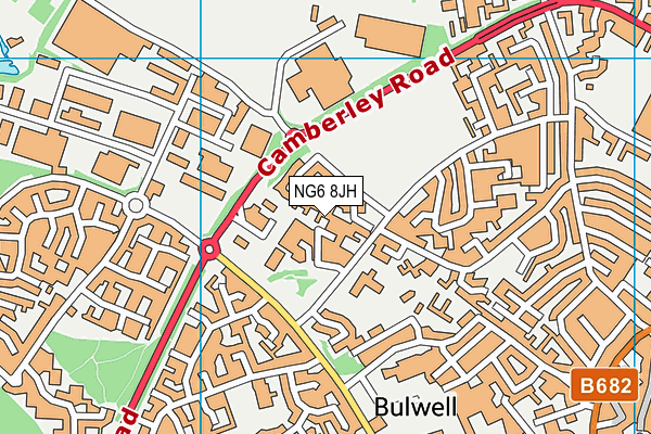 NG6 8JH map - OS VectorMap District (Ordnance Survey) NG6 8JH map - OS VectorMap District (Ordnance Survey)