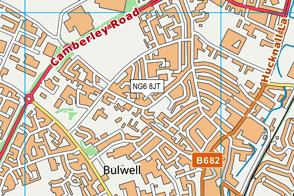 NG6 8JT map - OS VectorMap District (Ordnance Survey) NG6 8JT map - OS VectorMap District (Ordnance Survey)