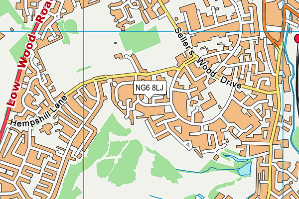 NG6 8LJ map - OS VectorMap District (Ordnance Survey) NG6 8LJ map - OS VectorMap District (Ordnance Survey)
