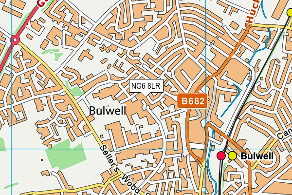 NG6 8LR map - OS VectorMap District (Ordnance Survey) NG6 8LR map - OS VectorMap District (Ordnance Survey)