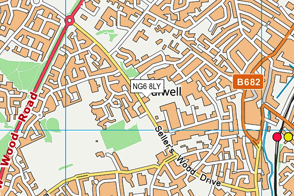 NG6 8LY map - OS VectorMap District (Ordnance Survey) NG6 8LY map - OS VectorMap District (Ordnance Survey)