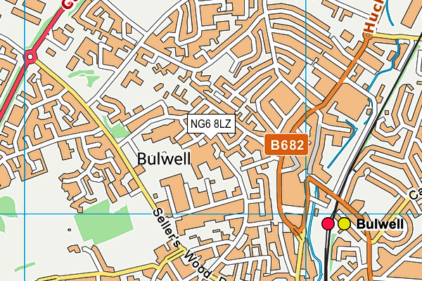 NG6 8LZ map - OS VectorMap District (Ordnance Survey) NG6 8LZ map - OS VectorMap District (Ordnance Survey)