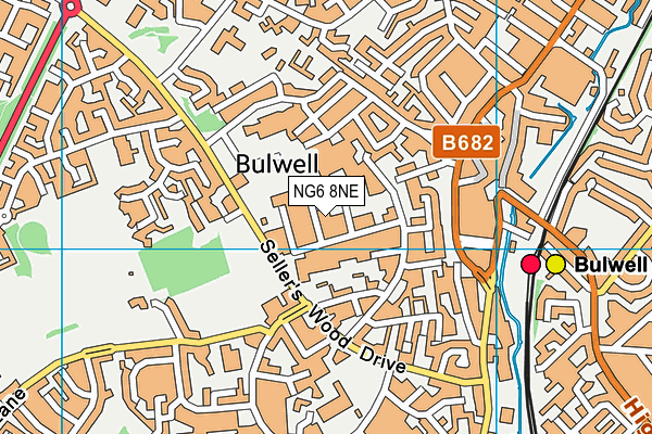 NG6 8NE map - OS VectorMap District (Ordnance Survey) NG6 8NE map - OS VectorMap District (Ordnance Survey)
