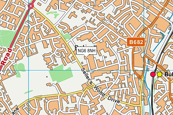 NG6 8NH map - OS VectorMap District (Ordnance Survey) NG6 8NH map - OS VectorMap District (Ordnance Survey)