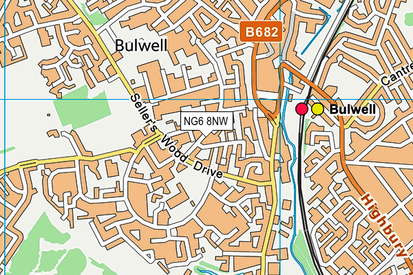 NG6 8NW map - OS VectorMap District (Ordnance Survey) NG6 8NW map - OS VectorMap District (Ordnance Survey)