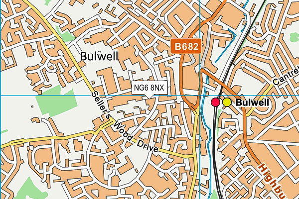 NG6 8NX map - OS VectorMap District (Ordnance Survey) NG6 8NX map - OS VectorMap District (Ordnance Survey)