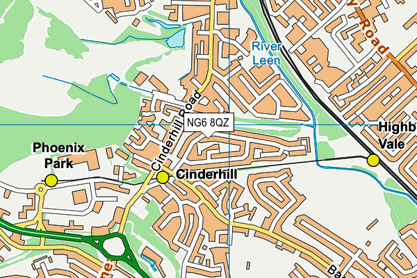 NG6 8QZ map - OS VectorMap District (Ordnance Survey) NG6 8QZ map - OS VectorMap District (Ordnance Survey)