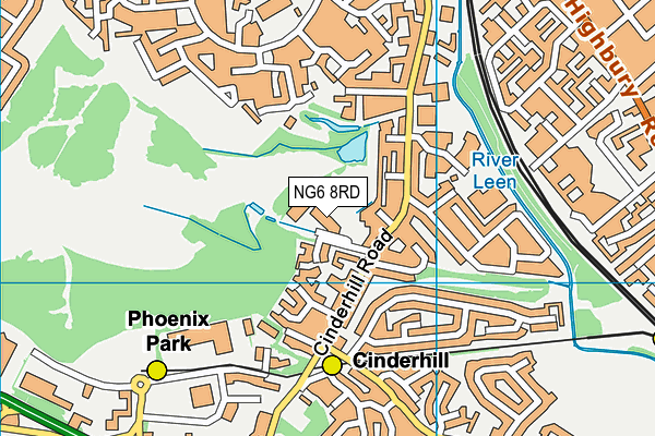 NG6 8RD map - OS VectorMap District (Ordnance Survey) NG6 8RD map - OS VectorMap District (Ordnance Survey)