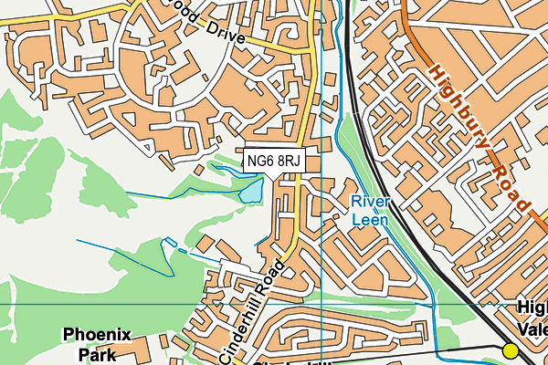 NG6 8RJ map - OS VectorMap District (Ordnance Survey) NG6 8RJ map - OS VectorMap District (Ordnance Survey)