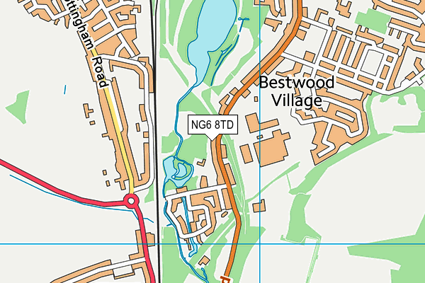 NG6 8TD map - OS VectorMap District (Ordnance Survey) NG6 8TD map - OS VectorMap District (Ordnance Survey)