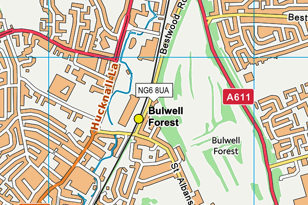 NG6 8UA map - OS VectorMap District (Ordnance Survey) NG6 8UA map - OS VectorMap District (Ordnance Survey)