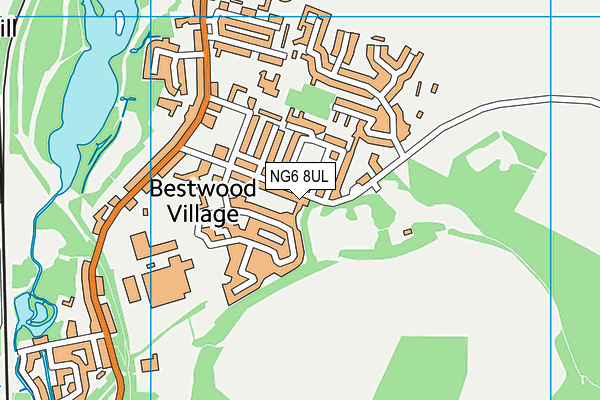 NG6 8UL map - OS VectorMap District (Ordnance Survey) NG6 8UL map - OS VectorMap District (Ordnance Survey)