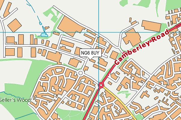 NG6 8UY map - OS VectorMap District (Ordnance Survey) NG6 8UY map - OS VectorMap District (Ordnance Survey)