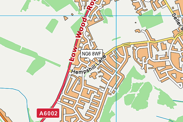 NG6 8WF map - OS VectorMap District (Ordnance Survey) NG6 8WF map - OS VectorMap District (Ordnance Survey)
