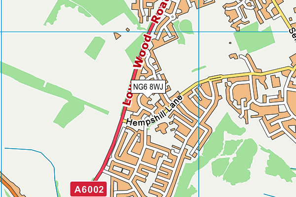NG6 8WJ map - OS VectorMap District (Ordnance Survey) NG6 8WJ map - OS VectorMap District (Ordnance Survey)