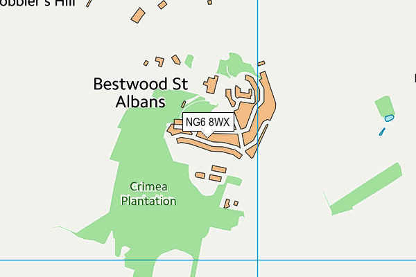 NG6 8WX map - OS VectorMap District (Ordnance Survey) NG6 8WX map - OS VectorMap District (Ordnance Survey)