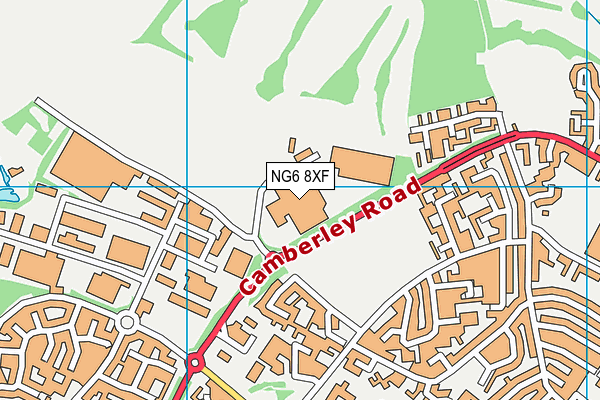 NG6 8XF map - OS VectorMap District (Ordnance Survey) NG6 8XF map - OS VectorMap District (Ordnance Survey)