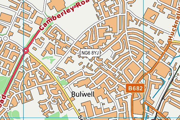 NG6 8YJ map - OS VectorMap District (Ordnance Survey) NG6 8YJ map - OS VectorMap District (Ordnance Survey)