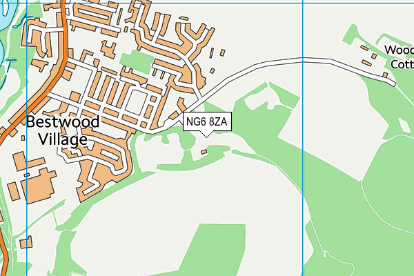 NG6 8ZA map - OS VectorMap District (Ordnance Survey) NG6 8ZA map - OS VectorMap District (Ordnance Survey)