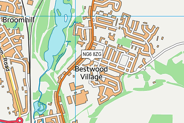 NG6 8ZG map - OS VectorMap District (Ordnance Survey) NG6 8ZG map - OS VectorMap District (Ordnance Survey)