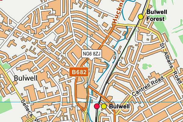 NG6 8ZJ map - OS VectorMap District (Ordnance Survey) NG6 8ZJ map - OS VectorMap District (Ordnance Survey)