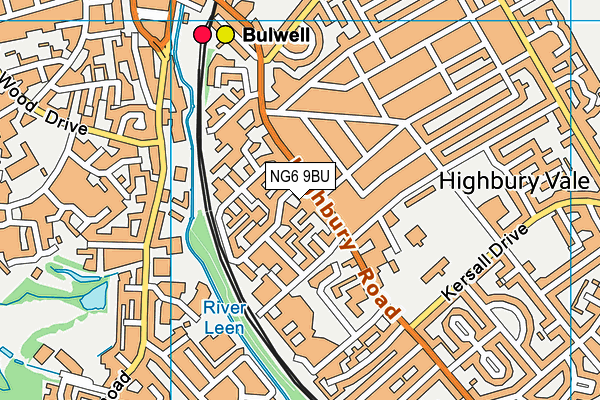 NG6 9BU map - OS VectorMap District (Ordnance Survey) NG6 9BU map - OS VectorMap District (Ordnance Survey)