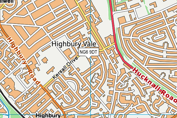 NG6 9DT map - OS VectorMap District (Ordnance Survey) NG6 9DT map - OS VectorMap District (Ordnance Survey)
