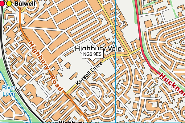 NG6 9ES map - OS VectorMap District (Ordnance Survey) NG6 9ES map - OS VectorMap District (Ordnance Survey)